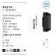 Aplice - Aplica LED exterior iluminat sus si jos IP54 Nocta antracit