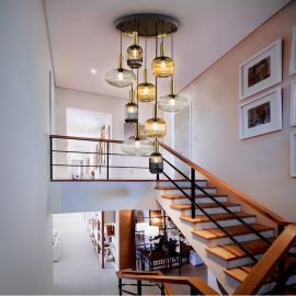 Lustra casa scarii cu 9 pendule Norma XL H500