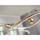 Pendule, Lustre suspendate - Lustra LED CCT cu telecomanda si inaltime reglabila Romina auriu