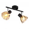 Plafoniera metal negru sticla fumurie ZACHERY 2L