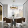 Lustra rotunda cu cristale din sticla Grace D75 auriu