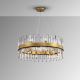 Candelabre, Lustre - Lustra rotunda cu cristale din sticla Grace D75 auriu