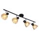 Plafoniera metal negru sticla fumurie ZACHERY 4L