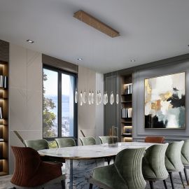 Pendule, Lustre suspendate - Lustra cu 12 pendule LED CCT cu telecomanda Lagrimas