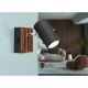 Aplice cu Spot - Aplica cu Spot directionabil metal negru lemn KAYDEN