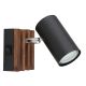 Aplice cu Spot - Aplica cu Spot directionabil metal negru lemn KAYDEN