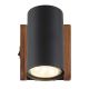 Aplice cu Spot - Aplica cu Spot directionabil metal negru lemn KAYDEN