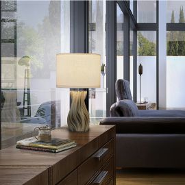 Veioze - Lampa de masa din ceramica imprimata 3D Merlin