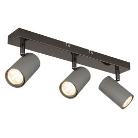Plafoniere cu spoturi, Spoturi aplicate - Plafoniera cu 3 spoturi directionabile metal negru gri ROBBY