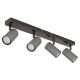 Plafoniere cu spoturi, Spoturi aplicate - Plafoniera cu 4 spoturi directionabile metal negru gri ROBBY