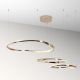 Pendule, Lustre suspendate - Lustra din 3 inele suspendate Orbitas auriu