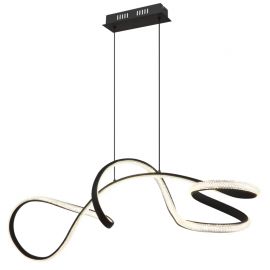 Pendule, Lustre suspendate - Lustra LED suspendata 4000K SWIRL negru