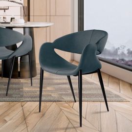 Scaune - Scaun dining design elegant Giro albastru inchis