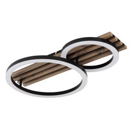 Plafoniera LED riflaj cu efect de lemn TISHA