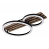 Plafoniera LED riflaj cu efect de lemn TISHA