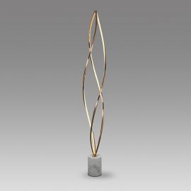 Lampadare - Lampadar din otel auriu rose si marmura Adele