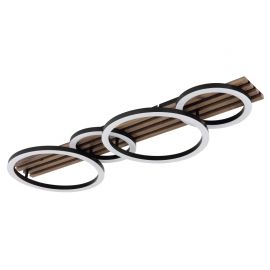 Plafoniera LED riflaj cu efect de lemn TISHA
