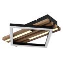 Plafoniera LED riflaj MDF cu efect de lemn OBRIEN