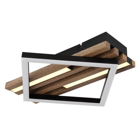 Plafoniere - Plafoniera LED riflaj MDF cu efect de lemn OBRIEN