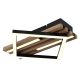 Plafoniere - Plafoniera LED riflaj MDF cu efect de lemn OBRIEN