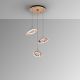 Pendule, Lustre suspendate - Lustra cu 3 Pendule LED auriu roze Mirena