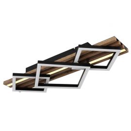 Plafoniere - Plafoniera LED riflaj MDF cu efect de lemn OBRIEN