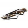 Plafoniera LED riflaj MDF cu efect de lemn OBRIEN