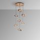 Pendule, Lustre suspendate - Lustra cu 7 Pendule LED auriu roze Mirena