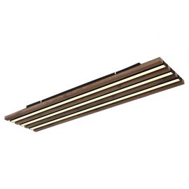 Plafoniera LED riflaj MDF cu efect de lemn HAYDEN 80x20cm