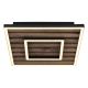 Plafoniere - Plafoniera LED riflaj MDF cu efect de lemn WOODY 30x30cm