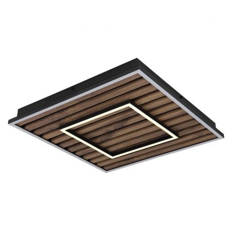 Plafoniere - Plafoniera LED riflaj MDF cu efect de lemn WOODY 45x45cm