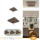 Plafoniere - Plafoniera LED riflaj MDF cu efect de lemn WOODY 45x45cm
