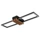 Plafoniere - Plafoniera LED riflaj aluminiu cu efect de lemn DAKARI I