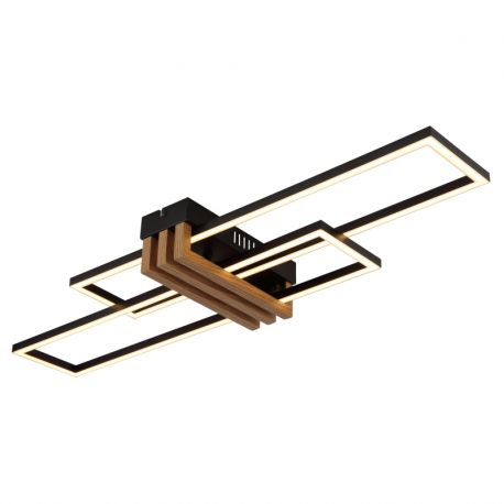 Plafoniere - Plafoniera LED riflaj aluminiu cu efect de lemn DAKARI I