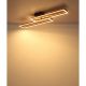 Plafoniere - Plafoniera LED riflaj aluminiu cu efect de lemn DAKARI I