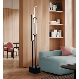 Lampadare - Lampadar LED modern Colette auriu roze, negru