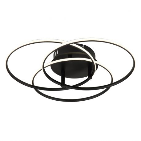 Plafoniere - Plafoniera LED rotativa orientabila metal negru KOMBOS