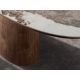Mese dining - Masa ovala marmura portelanata Walnut 220x112cm