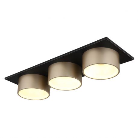 Plafoniere - Plafoniera LED negru sampanie RAYMOND 3L