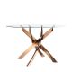 Mese dining - Masa rotunda design modern Veola auriu roze 110cm