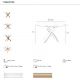 Mese dining - Masa rotunda design modern Veola auriu roze 120cm