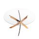 Mese dining - Masa rotunda design modern Veola auriu roze 120cm