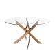 Mese dining - Masa rotunda design modern Veola auriu roze 120cm