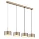 Pendule, Lustre suspendate - Lustra cu 4 Pendule LED sampanie negru RAYMOND