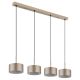 Pendule, Lustre suspendate - Lustra cu 4 Pendule LED sampanie negru RAYMOND