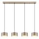 Pendule, Lustre suspendate - Lustra cu 4 Pendule LED sampanie negru RAYMOND