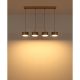 Pendule, Lustre suspendate - Lustra cu 4 Pendule LED sampanie negru RAYMOND