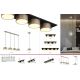 Pendule, Lustre suspendate - Lustra cu 4 Pendule LED sampanie negru RAYMOND