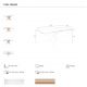 Mese dining - Masa dreptunghiulara design modern Veola auriu roze 160x95cm