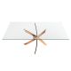 Mese dining - Masa dreptunghiulara design modern Veola auriu roze 160x95cm